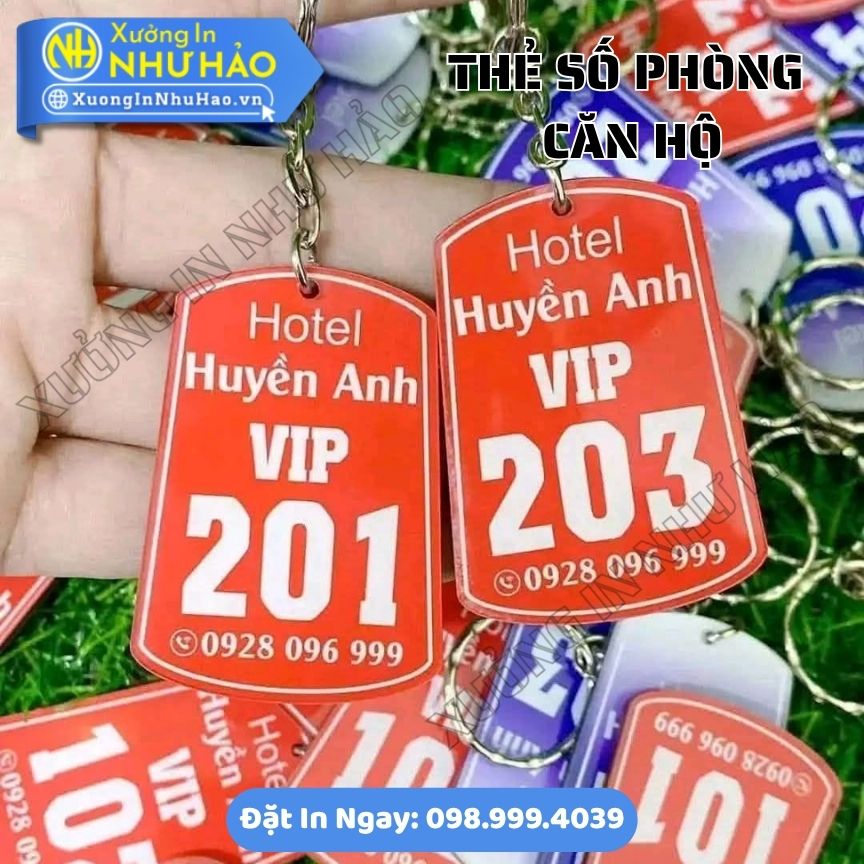 thẻ số phòng căn hộ (10) Thẻ Số Phòng Căn Hộ Mica – Chống Thấm, Chống Phai Màu, Độ Bền Cao Ngoài Trời