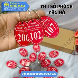 Thẻ Số Phòng Căn Hộ Mica – Chống Thấm, Chống Phai Màu, Độ Bền Cao Ngoài Trời
