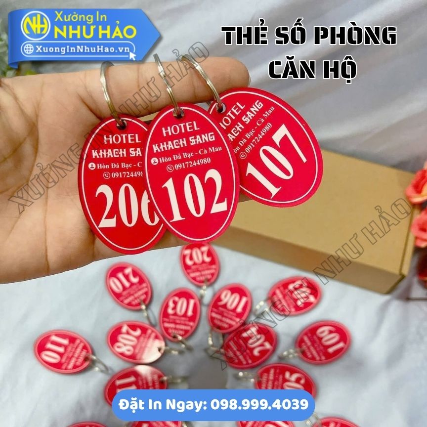thẻ số phòng căn hộ (11) Thẻ Số Phòng Căn Hộ Mica – Chống Thấm, Chống Phai Màu, Độ Bền Cao Ngoài Trời