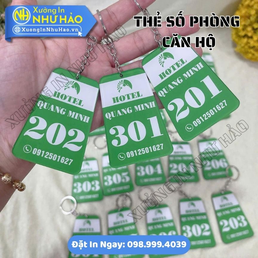 thẻ số phòng căn hộ (3) Thẻ Số Phòng Căn Hộ Mica – Chống Thấm, Chống Phai Màu, Độ Bền Cao Ngoài Trời