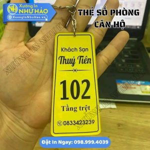 Thẻ Số Phòng Căn Hộ Mica – Chống Thấm, Chống Phai Màu, Độ Bền Cao Ngoài Trời