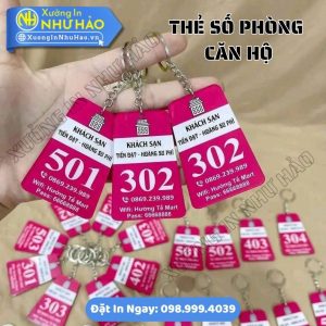 Thẻ Số Phòng Căn Hộ Mica – Chống Thấm, Chống Phai Màu, Độ Bền Cao Ngoài Trời
