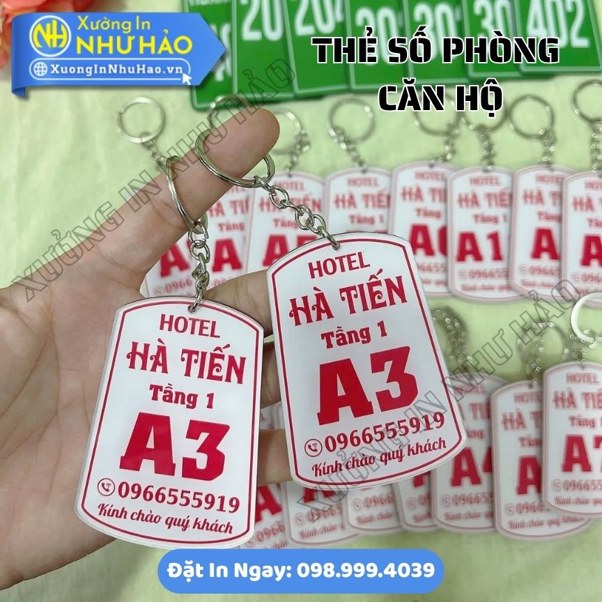 Thẻ Số Phòng Căn Hộ Mica