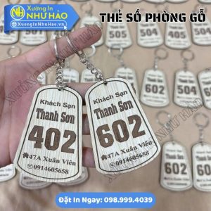 Thẻ Số Phòng Bằng Gỗ  - Khắc Laser Cao Cấp, Sang Trọng, Chuyên Nghiệp