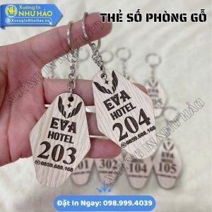 Thẻ Số Phòng Bằng Gỗ - Khắc Laser Cao Cấp, Sang Trọng, Chuyên Nghiệp