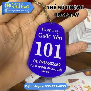 Thẻ Số Phòng Homestay Mica - Thiết Kế Độc Quyền, Phù Hợp Nhiều Phong Cách