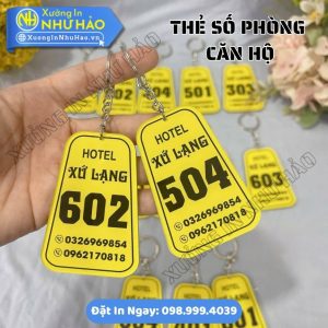 Thẻ Số Phòng Homestay Mica - Thiết Kế Độc Quyền, Phù Hợp Nhiều Phong Cách