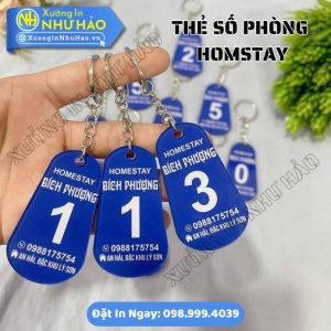Thẻ Số Phòng Homestay Mica - Thiết Kế Độc Quyền, Phù Hợp Nhiều Phong Cách