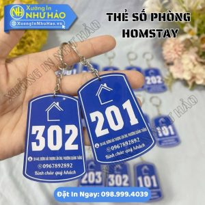 Thẻ Số Phòng Homestay Mica - Thiết Kế Độc Quyền, Phù Hợp Nhiều Phong Cách