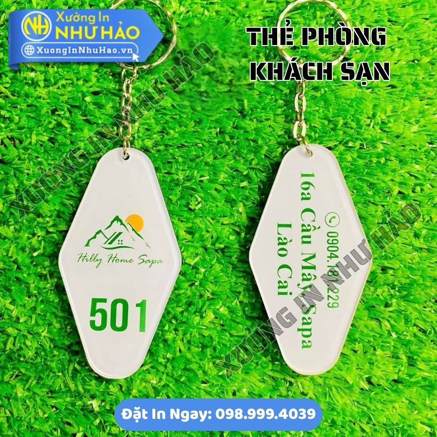 thẻ số phòng khách sạn (3) Thẻ Số Phòng Khách Sạn Mica – In Kỹ Thuật Số Sắc Nét, Sang Trọng, Chuyên Nghiệp