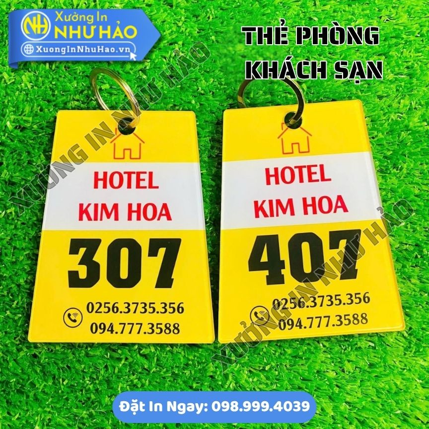 thẻ số phòng khách sạn (7) Thẻ Số Phòng Khách Sạn Mica – In Kỹ Thuật Số Sắc Nét, Sang Trọng, Chuyên Nghiệp