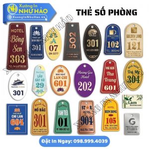 Thẻ Số Phòng Villa Mica – Mẫu Đẹp, Sang Trọng, Khắc Số Phòng Theo Yêu Cầu