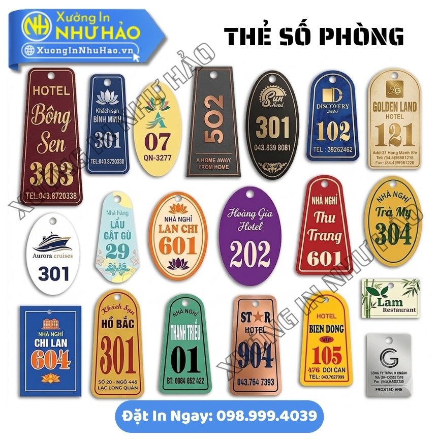Thẻ Số Phòng Villa Mica