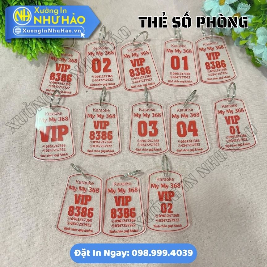 thẻ số phòng villa (3) Thẻ Số Phòng Villa Mica – Mẫu Đẹp, Sang Trọng, Khắc Số Phòng Theo Yêu Cầu