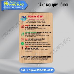 Sản Xuất Bảng Nội Quy Khu Vực Hồ Bơi Chống Gỉ Sét, Chịu Nắng Cực Tốt | Thiết Kế Rõ Ràng, Chuyên Nghiệp Cho Resort, Tòa Nhà. Báo Giá Sỉ Cực Ưu Đãi