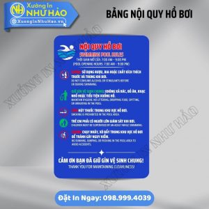 Sản Xuất Bảng Nội Quy Khu Vực Hồ Bơi Chống Gỉ Sét, Chịu Nắng Cực Tốt | Thiết Kế Rõ Ràng, Chuyên Nghiệp Cho Resort, Tòa Nhà. Báo Giá Sỉ Cực Ưu Đãi