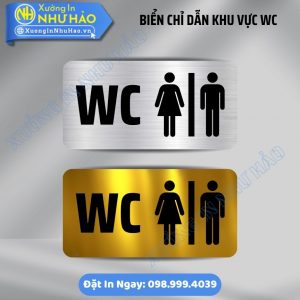 Bảng Chỉ Dẫn Khu Vực WC Sang Trọng Nhất | Biển Alu, Gỗ, Mica Đẹp, Kích Thước Chuẩn Cho Nhà Hàng, Khách Sạn. Báo Giá Xưởng Tận Nơi