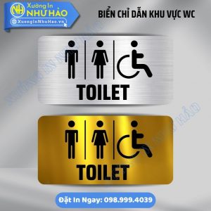 Bảng Chỉ Dẫn Khu Vực WC Sang Trọng Nhất | Biển Alu, Gỗ, Mica Đẹp, Kích Thước Chuẩn Cho Nhà Hàng, Khách Sạn. Báo Giá Xưởng Tận Nơi
