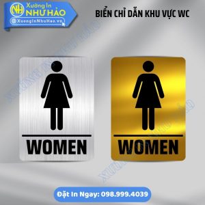 Bảng Chỉ Dẫn Khu Vực WC Sang Trọng Nhất | Biển Alu, Gỗ, Mica Đẹp, Kích Thước Chuẩn Cho Nhà Hàng, Khách Sạn. Báo Giá Xưởng Tận Nơi
