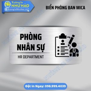 Biển Phòng Ban Mica, Alu Thiết Kế Theo Yêu Cầu Cho Doanh Nghiệp - Xưởng In Như Hảo Sản Xuất Bảng Tên Phòng Chất Lượng Bền Đẹp