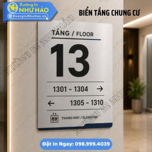Biển Tầng Chung Cư Thiết Kế Theo Yêu Cầu Bằng Alu Nhôm Cao Cấp Cho Tòa Nhà Hiện Đại Uy Tín Đúng Tiêu Chuẩn Kỹ Thuật