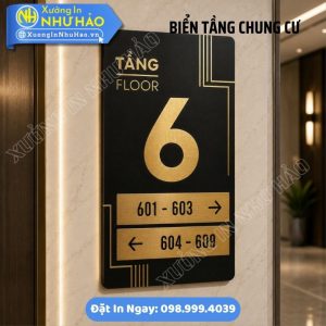 Biển Tầng Chung Cư Thiết Kế Theo Yêu Cầu Bằng Alu Nhôm Cao Cấp Cho Tòa Nhà Hiện Đại Uy Tín Đúng Tiêu Chuẩn Kỹ Thuật