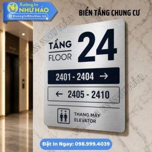 Biển Tầng Chung Cư Thiết Kế Theo Yêu Cầu Bằng Alu Nhôm Cao Cấp Cho Tòa Nhà Hiện Đại Uy Tín Đúng Tiêu Chuẩn Kỹ Thuật