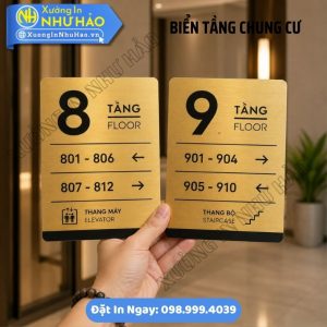 Biển Tầng Chung Cư Thiết Kế Theo Yêu Cầu Bằng Alu Nhôm Cao Cấp Cho Tòa Nhà Hiện Đại Uy Tín Đúng Tiêu Chuẩn Kỹ Thuật