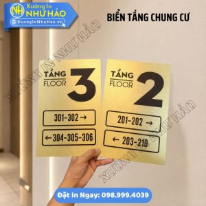 Biển Tầng Chung Cư Thiết Kế Theo Yêu Cầu Bằng Alu Nhôm Cao Cấp Cho Tòa Nhà Hiện Đại Uy Tín Đúng Tiêu Chuẩn Kỹ Thuật