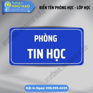 Biển Tên Phòng Học - Lớp Học Chỉ Dẫn Chuẩn - Chất Liệu Mica, ALu Nhôm In UV Đảm Bảo Độ Bền Màu, Dễ Quan Sát