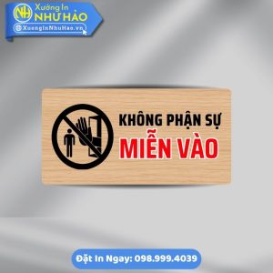 Biển Không Phận Sự Miễn Vào - Chất Liệu ALu & Mica Theo Yêu Cầu - In UV Sắc Nét Bền Đẹp Chuyên Nghiệp