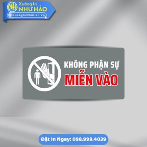 Biển Không Phận Sự Miễn Vào - Chất Liệu ALu & Mica Theo Yêu Cầu - In UV Sắc Nét Bền Đẹp Chuyên Nghiệp