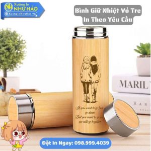 Bình Giữ Nhiệt Vỏ Tre In Theo Yêu Cầu - Giải Pháp Quà Tặng Xanh Độc Đáo Cho Doanh Nghiệp Tại Xưởng In Như Hảo Đạt Chuẩn Chất Lượng Cao Giá Sỉ