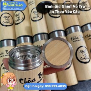 Bình Giữ Nhiệt Vỏ Tre In Theo Yêu Cầu - Giải Pháp Quà Tặng Xanh Độc Đáo Cho Doanh Nghiệp Tại Xưởng In Như Hảo Đạt Chuẩn Chất Lượng Cao Giá Sỉ