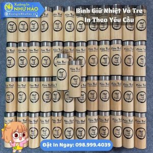 Bình Giữ Nhiệt Vỏ Tre In Theo Yêu Cầu - Giải Pháp Quà Tặng Xanh Độc Đáo Cho Doanh Nghiệp Tại Xưởng In Như Hảo Đạt Chuẩn Chất Lượng Cao Giá Sỉ