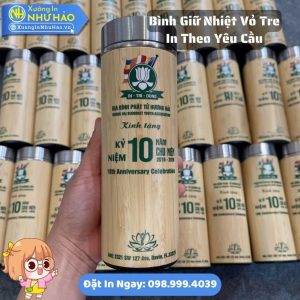 Bình Giữ Nhiệt Vỏ Tre In Theo Yêu Cầu - Giải Pháp Quà Tặng Xanh Độc Đáo Cho Doanh Nghiệp Tại Xưởng In Như Hảo Đạt Chuẩn Chất Lượng Cao Giá Sỉ