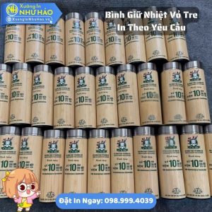 Bình Giữ Nhiệt Vỏ Tre In Theo Yêu Cầu - Giải Pháp Quà Tặng Xanh Độc Đáo Cho Doanh Nghiệp Tại Xưởng In Như Hảo Đạt Chuẩn Chất Lượng Cao Giá Sỉ