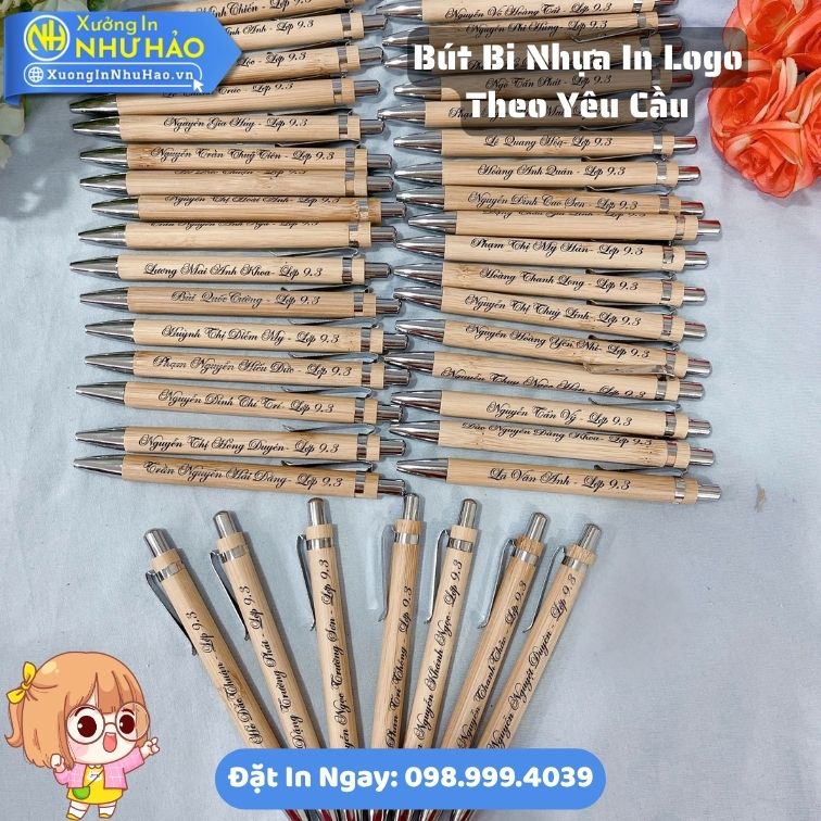 But Bi Nhua In Logo Theo Yeu Cau 4 Báo Giá Đặt Làm Bút Bi Nhựa In Logo Theo Yêu Cầu Dành cho Doanh Nghiệp Làm Quà Tặng Sự Kiện Đẹp Giá Tận Gốc Tại Xưởng Như Hảo
