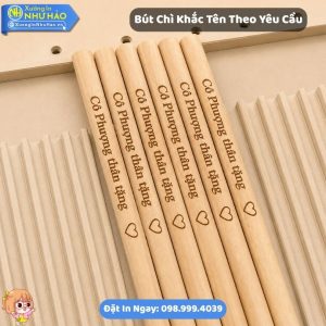 Bút Chì Khắc Tên Theo Yêu Cầu - Làm Quà Tặng Doanh Nghiệp Và Học Sinh Giá Tốt Tại Xưởng Như Hảo