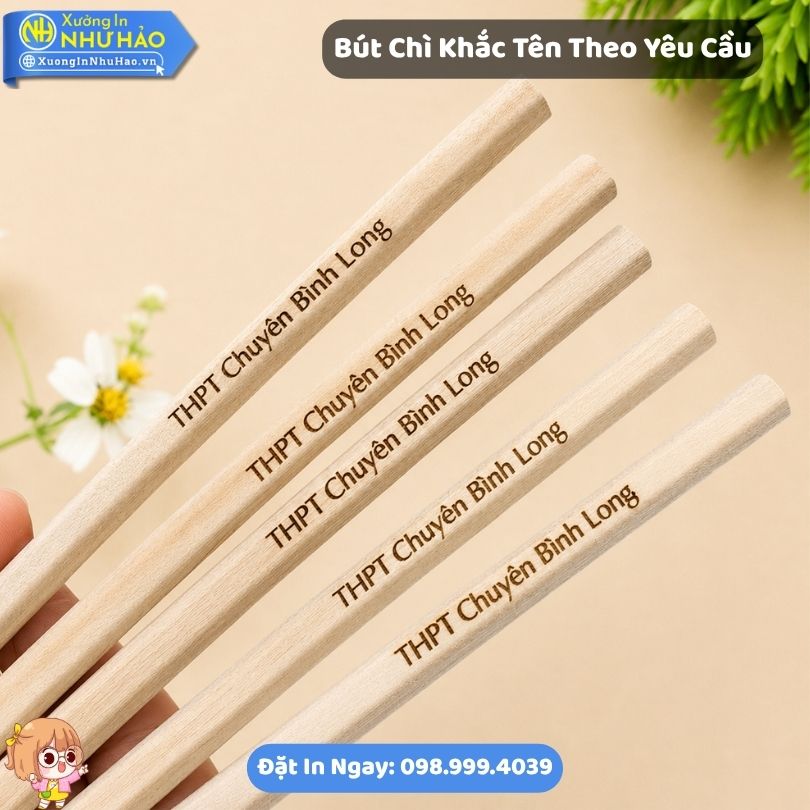 But Chi Khac Ten Theo Yeu Cau Bút Chì Khắc Tên Theo Yêu Cầu - Làm Quà Tặng Doanh Nghiệp Và Học Sinh Giá Tốt Tại Xưởng Như Hảo