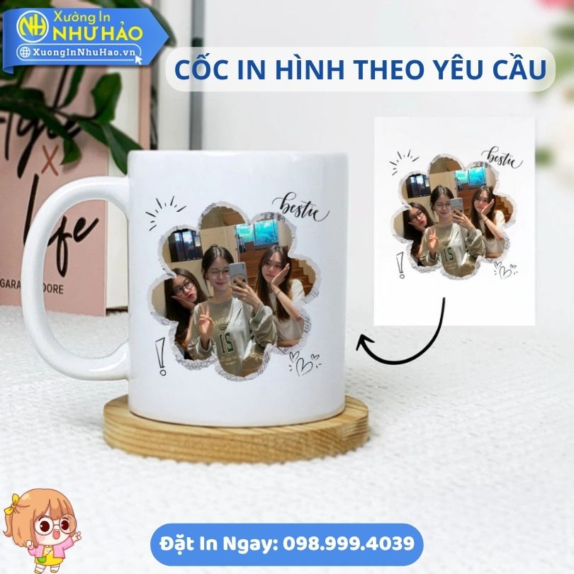 Coc Su, Ly Su In Anh Theo Yeu Cau 3 Cốc Sứ, Ly Sứ In Ảnh Theo Yêu Cầu Làm Quà Tặng Doanh Nghiệp In Logo Sắc Nét