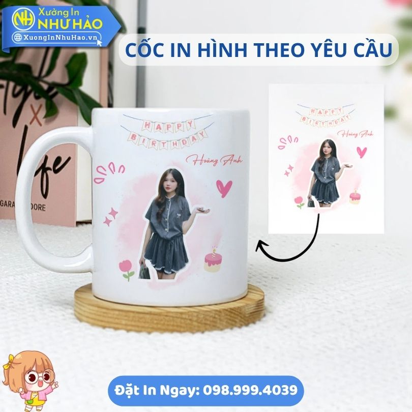 Coc Su, Ly Su In Anh Theo Yeu Cau 7 Cốc Sứ, Ly Sứ In Ảnh Theo Yêu Cầu Làm Quà Tặng Doanh Nghiệp In Logo Sắc Nét