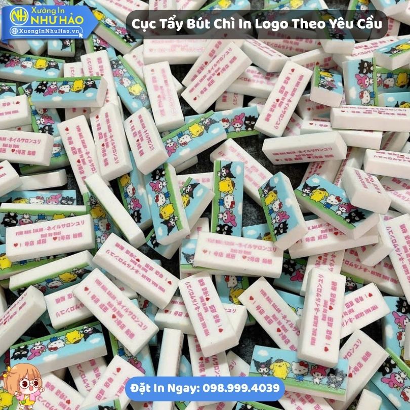 Cuc Tay But Chi In Logo Theo Yeu Cau 4 Cục Tẩy Bút Chì In Logo Theo Yêu Cầu Chất Lượng Cao Tại Như Hảo - Cho Doanh Nghiệp Làm Quà Tặng Học Sinh