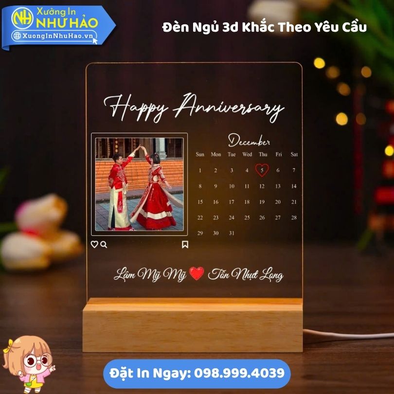 Den Ngu 3d Khac Theo Yeu Cau 6 Đèn Ngủ 3d Khắc Theo Yêu Cầu Khắc Hình Chân Dung Ngày Kỷ Niệm Theo Yêu Cầu Đế Gỗ Led