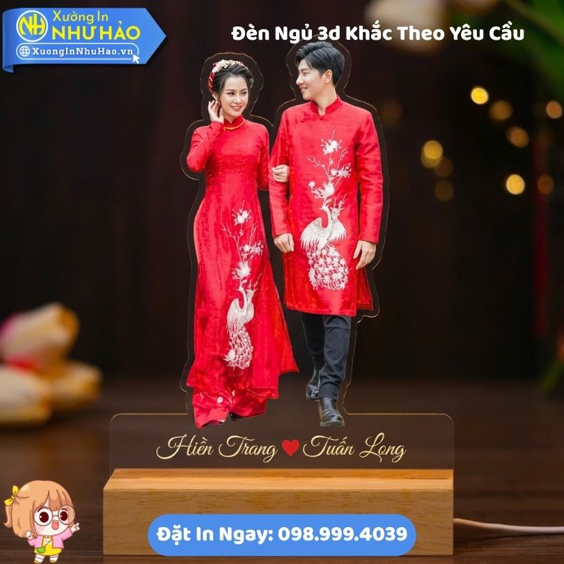 Đèn Ngủ 3D Khắc Theo Yêu Cầu