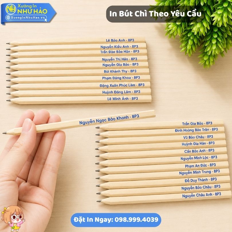 In But Chi Theo Yeu Cau 4 In Bút Chì Theo Yêu Cầu Giá Rẻ - Làm Quà Tặng Doanh Nghiệp Uy Tín