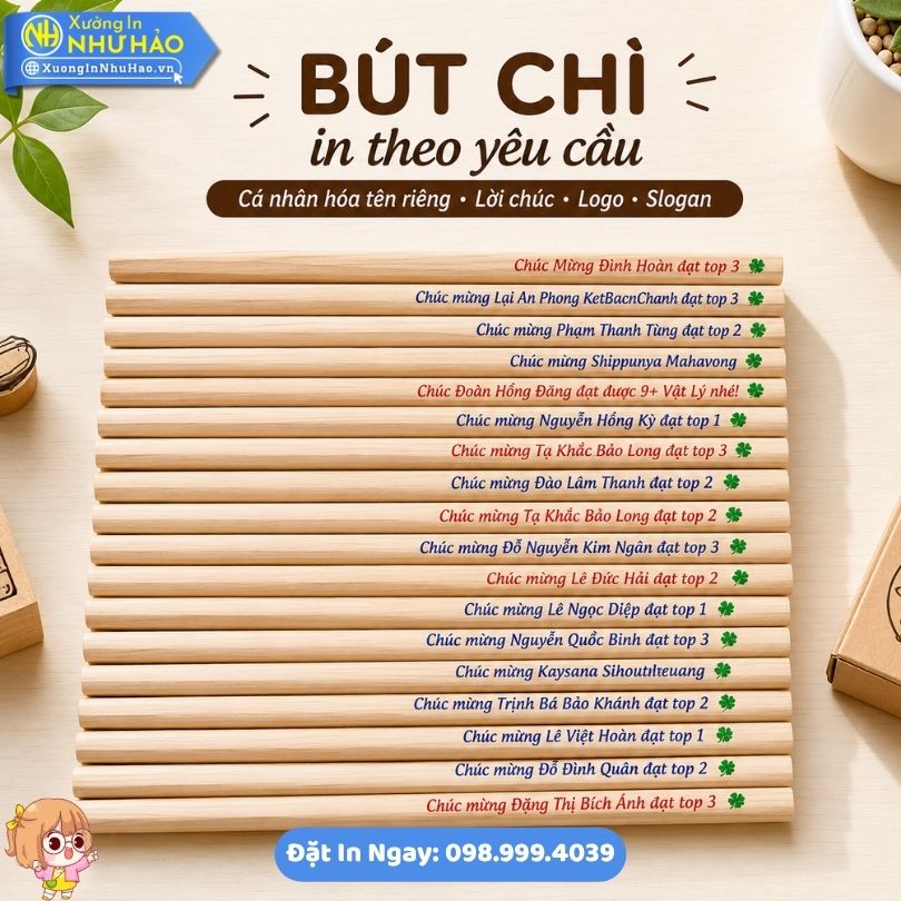 In But Chi Theo Yeu Cau In Bút Chì Theo Yêu Cầu Giá Rẻ - Làm Quà Tặng Doanh Nghiệp Uy Tín