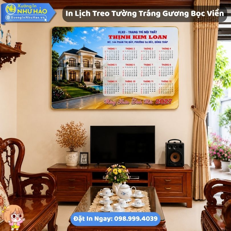 In Lich Treo Tuong Trang Guong Boc Vien 2 Xưởng In Lịch Treo Tường Tráng Gương Bọc Viền Theo Yêu Cầu Đẹp - Đặt Làm Lịch Tết Theo Yêu Cầu Giá Tốt Tại Xưởng Như Hảo