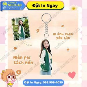 Đặt In Móc Khoá Cắt Viền Theo Ảnh - Móc Khóa Phụ Kiện Trang Trí Balo Theo Yêu Cầu Chất Liệu Móc Khóa Mica Siêu Bền
