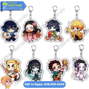 Xưởng In Móc Khóa Mica Anime Demon Slayer Theo Yêu Cầu Thiết Kế Chuyên Nghiệp